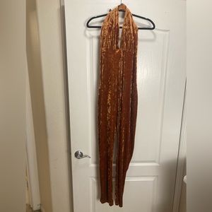 Forever 21 Velvet Burnt Orange Halter Jumpsuit,Size 3X